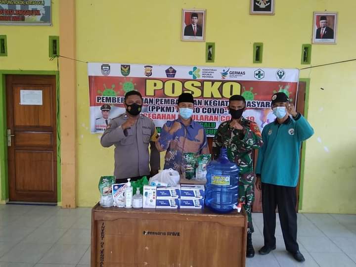 pendistribusian alat cuci tangan , sabun dan masker